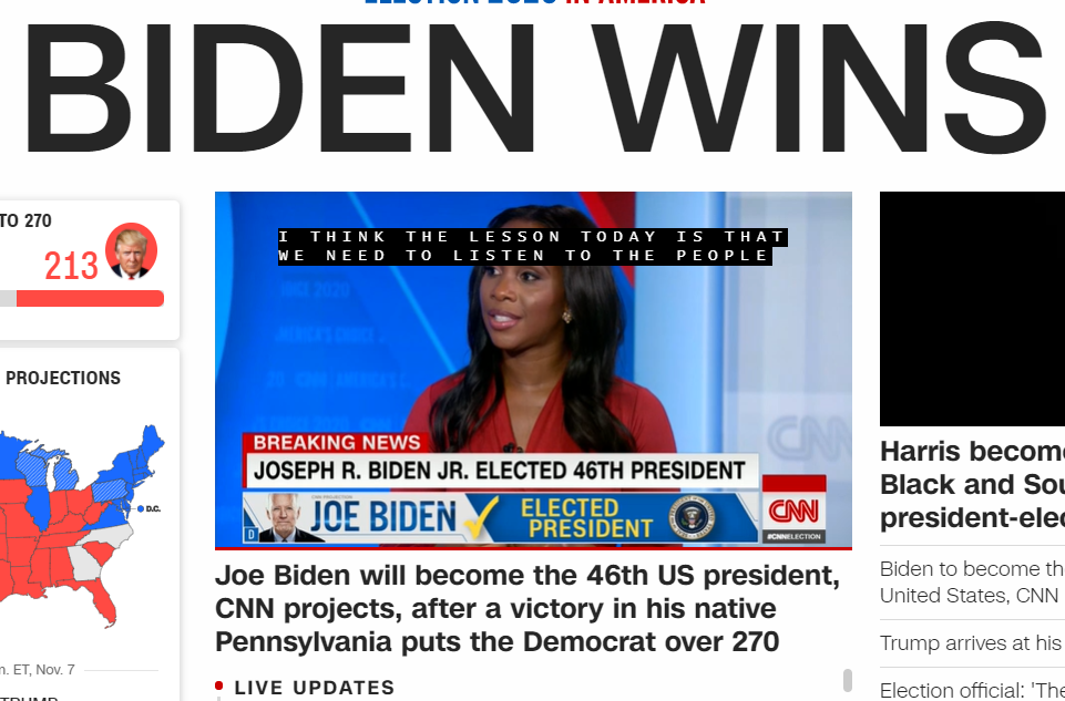 Breaking News. CNN: Joe Biden, ales președinte al SUA